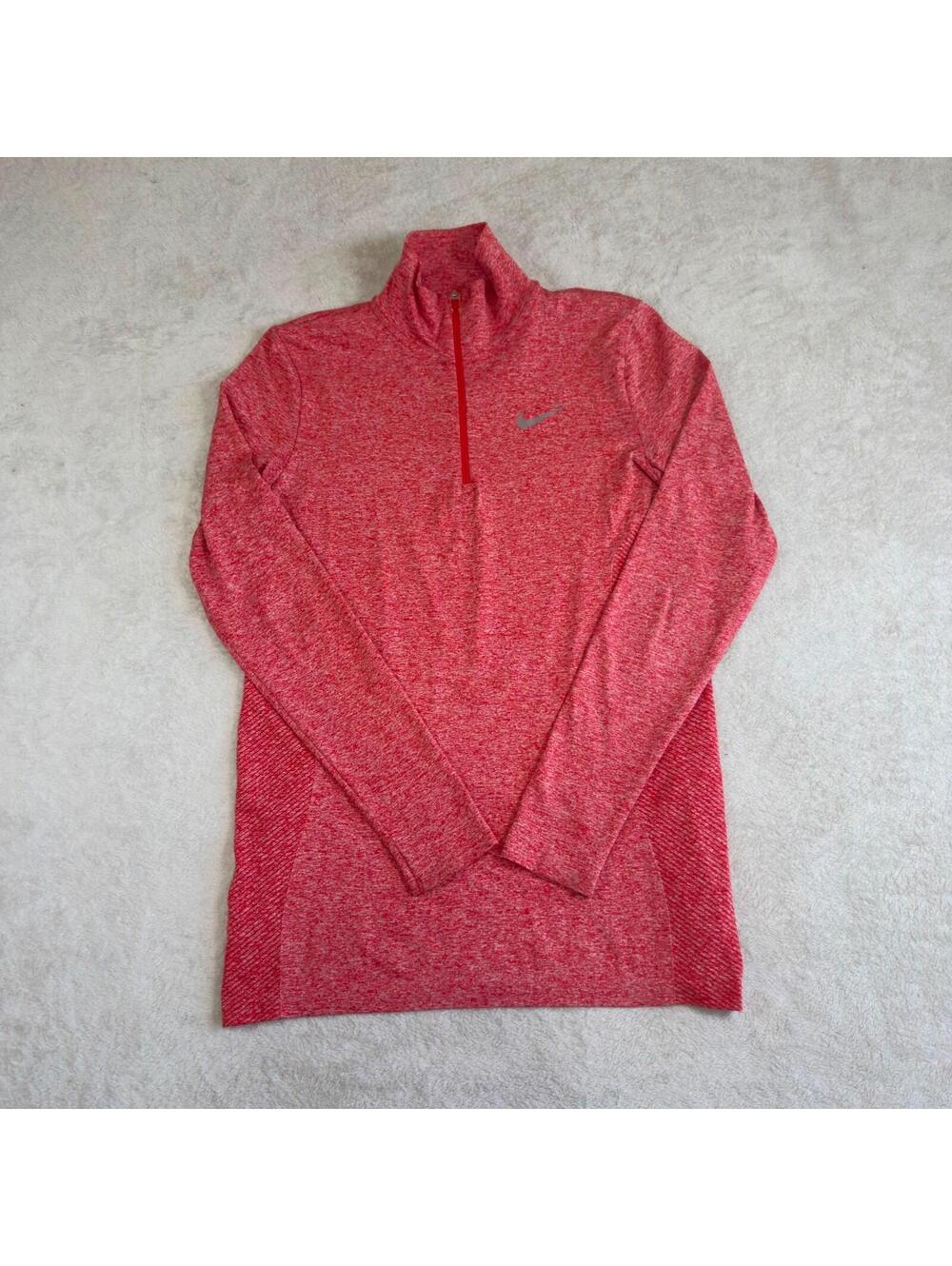 Nike Golf Dri-FIT Womens 1/4 Zip Pullover Medium Pink Heather Long Sleeve Athlet